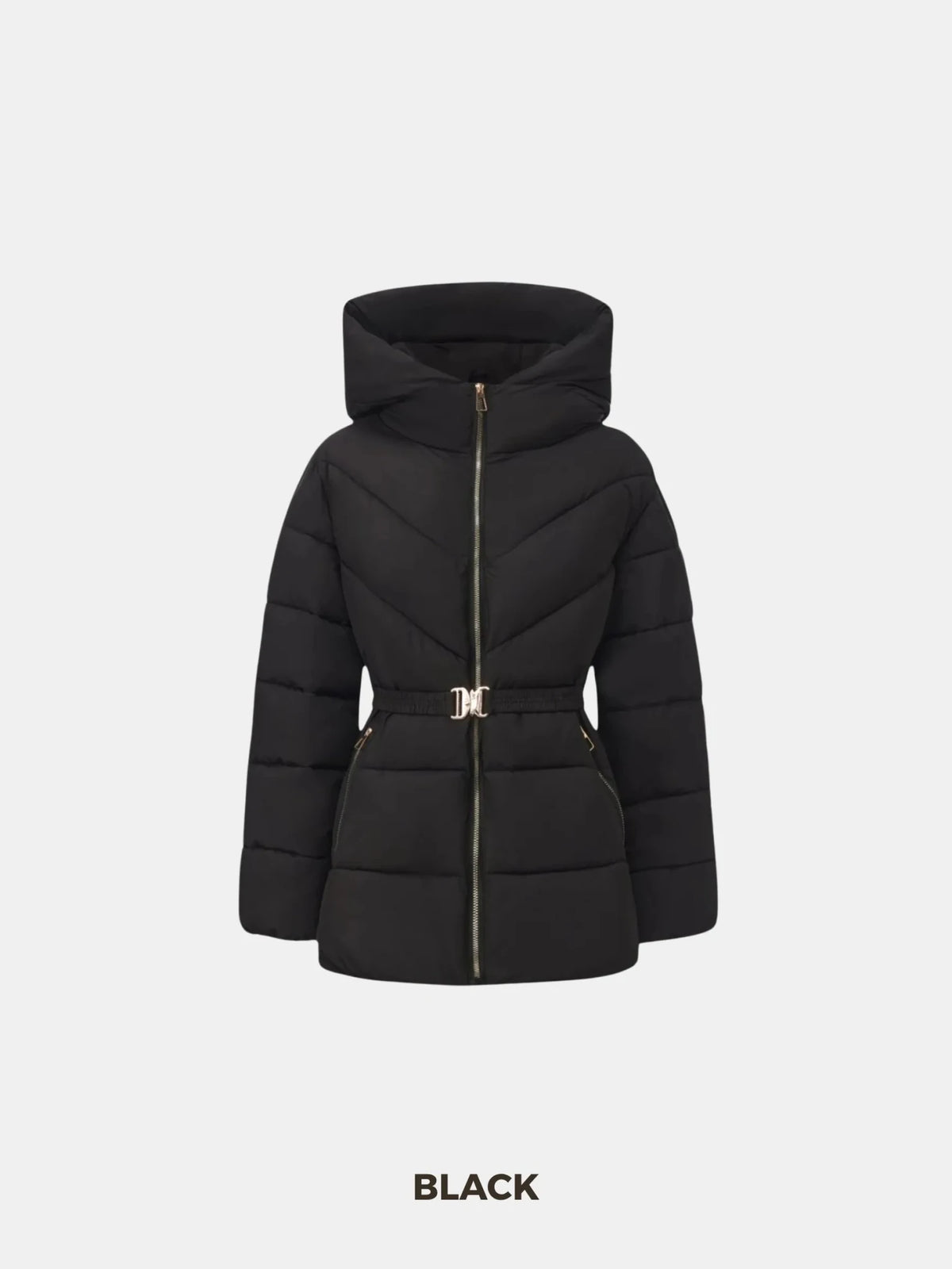 WarmCore™ Gold-tone Belted Puffer Jacket - PUFFIT