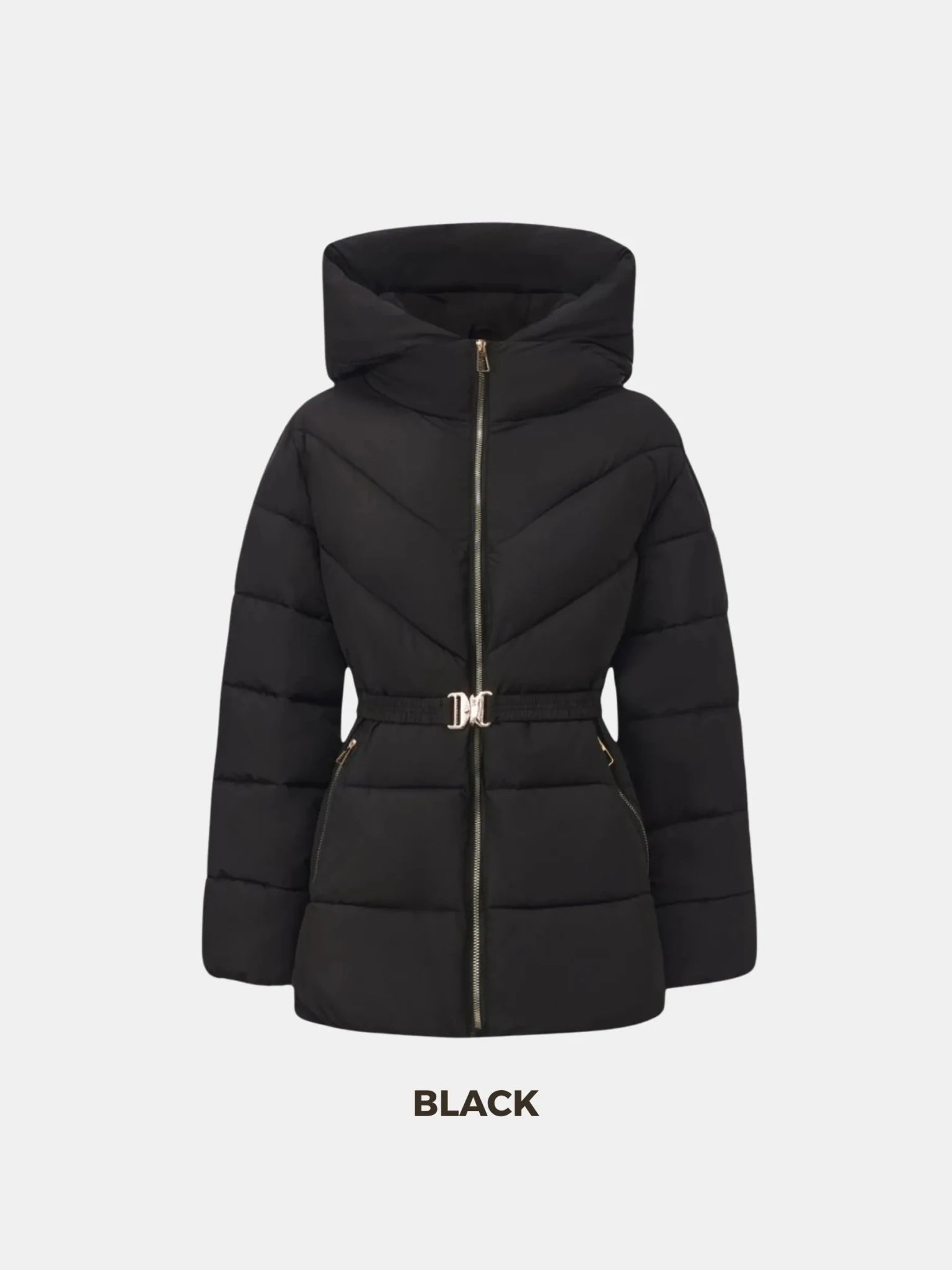 WarmCore™ Gold-tone Belted Puffer Jacket - PUFFIT