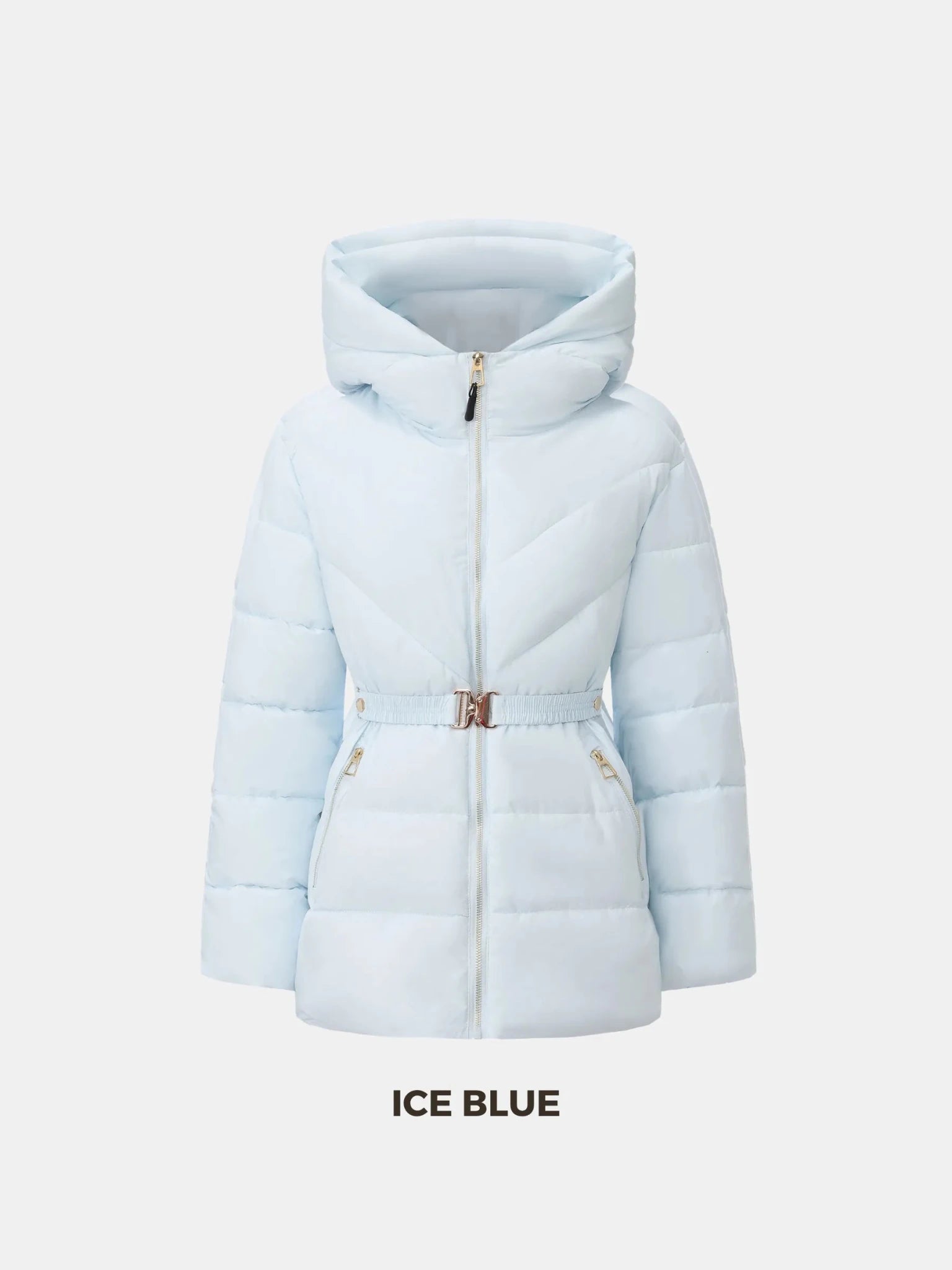 WarmCore™ Gold-tone Belted Puffer Jacket - PUFFIT