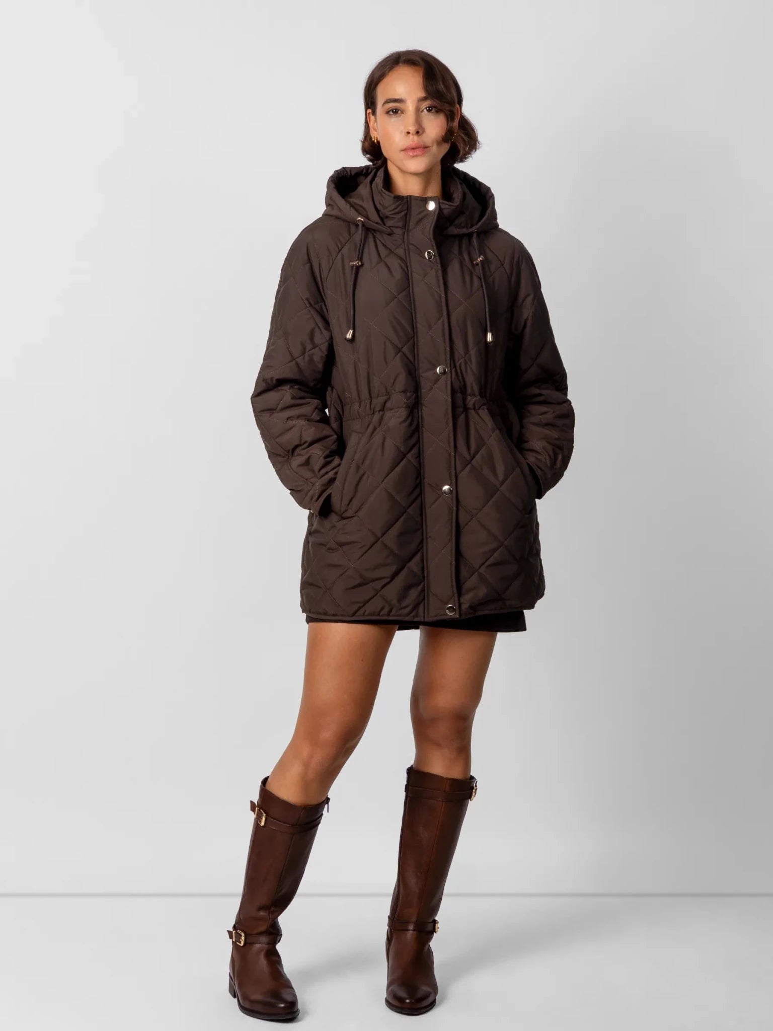 WarmCore™ Mid Length Diamond Quilted Puffer - PUFFIT