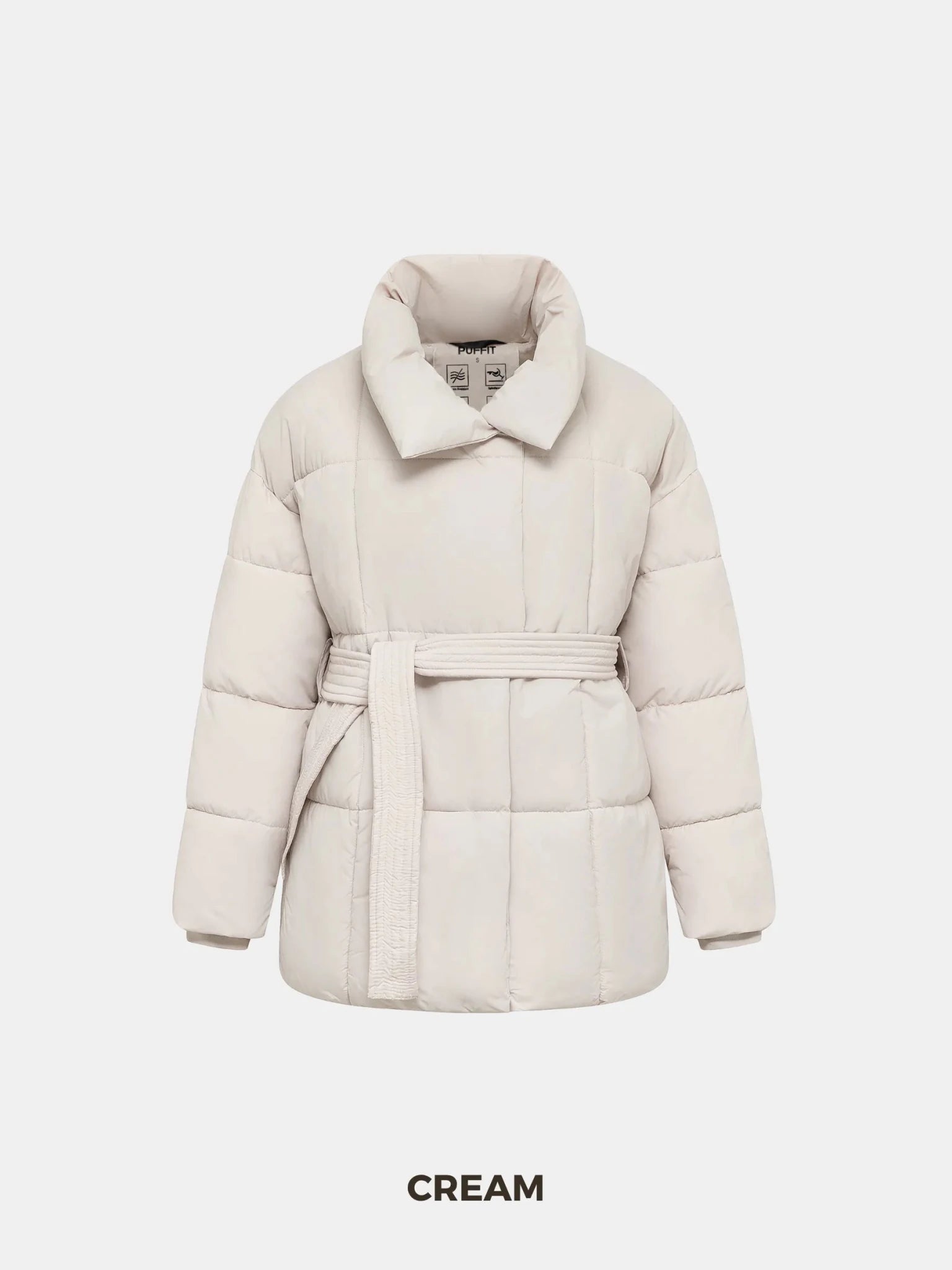 WarmCore™ Premium Mid Length Belted Puffer Jacket Women Casual Coat - PUFFIT