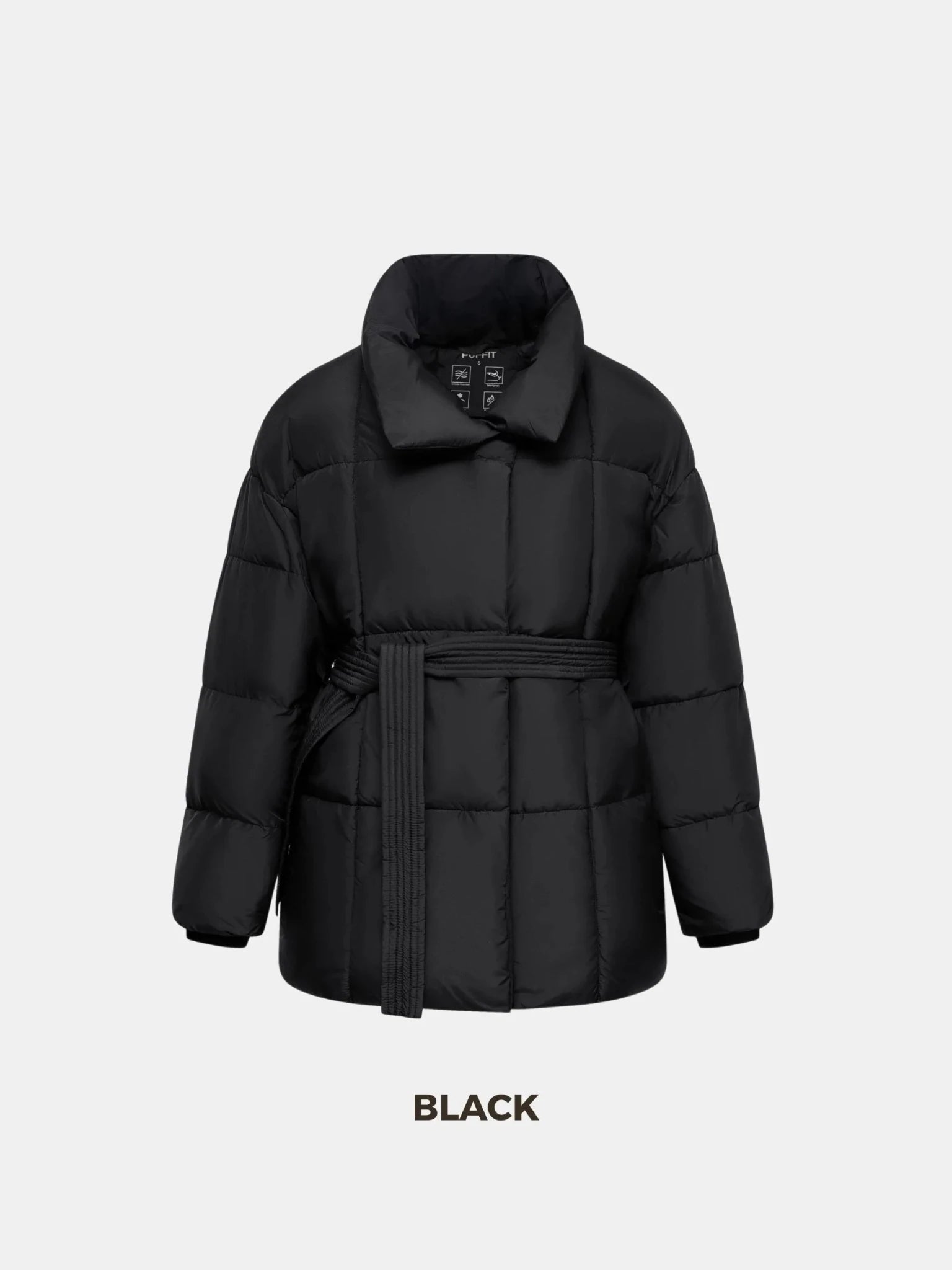 WarmCore™ Premium Mid Length Belted Puffer Jacket Women Casual Coat - PUFFIT