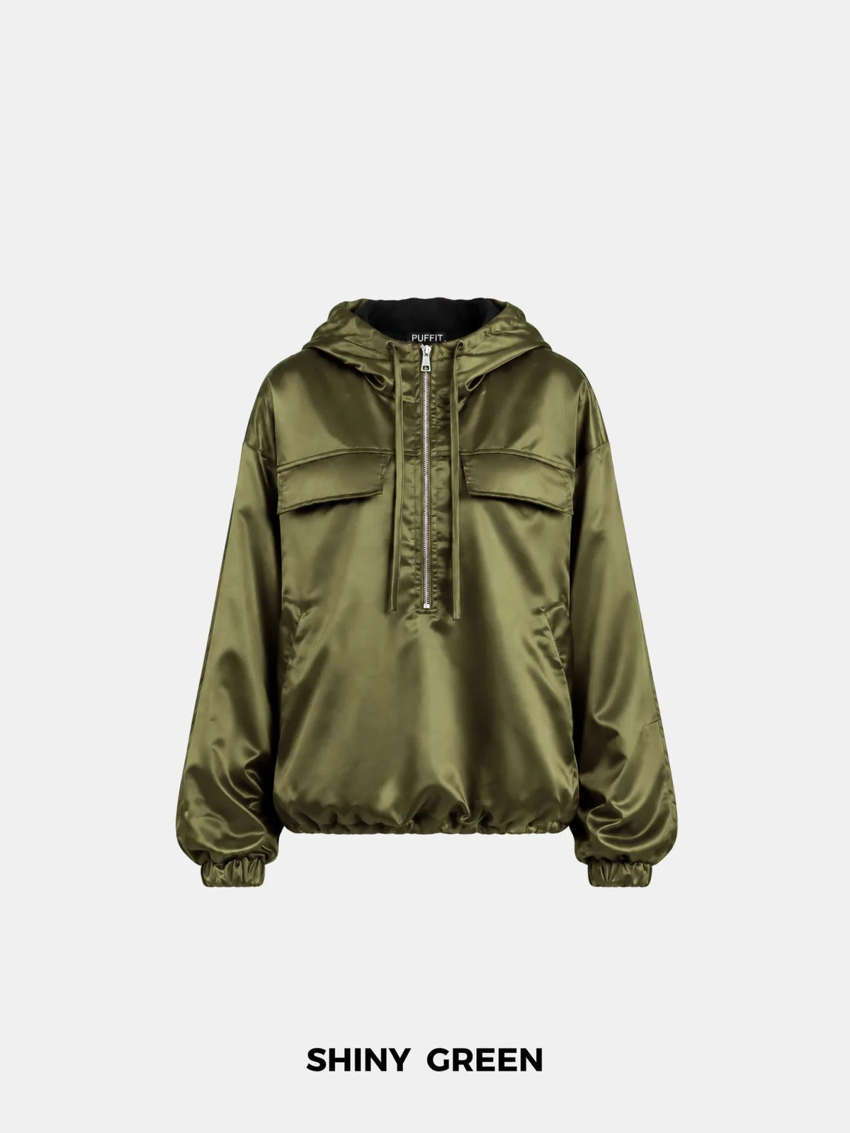 WarmCore™ Shiny Oversized Fleece Lined Hoodie - PUFFITAP09