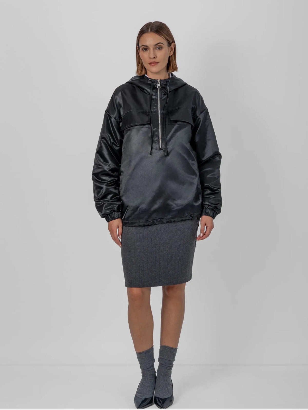 WarmCore™ Shiny Oversized Padded Hoodie - PUFFITAP09