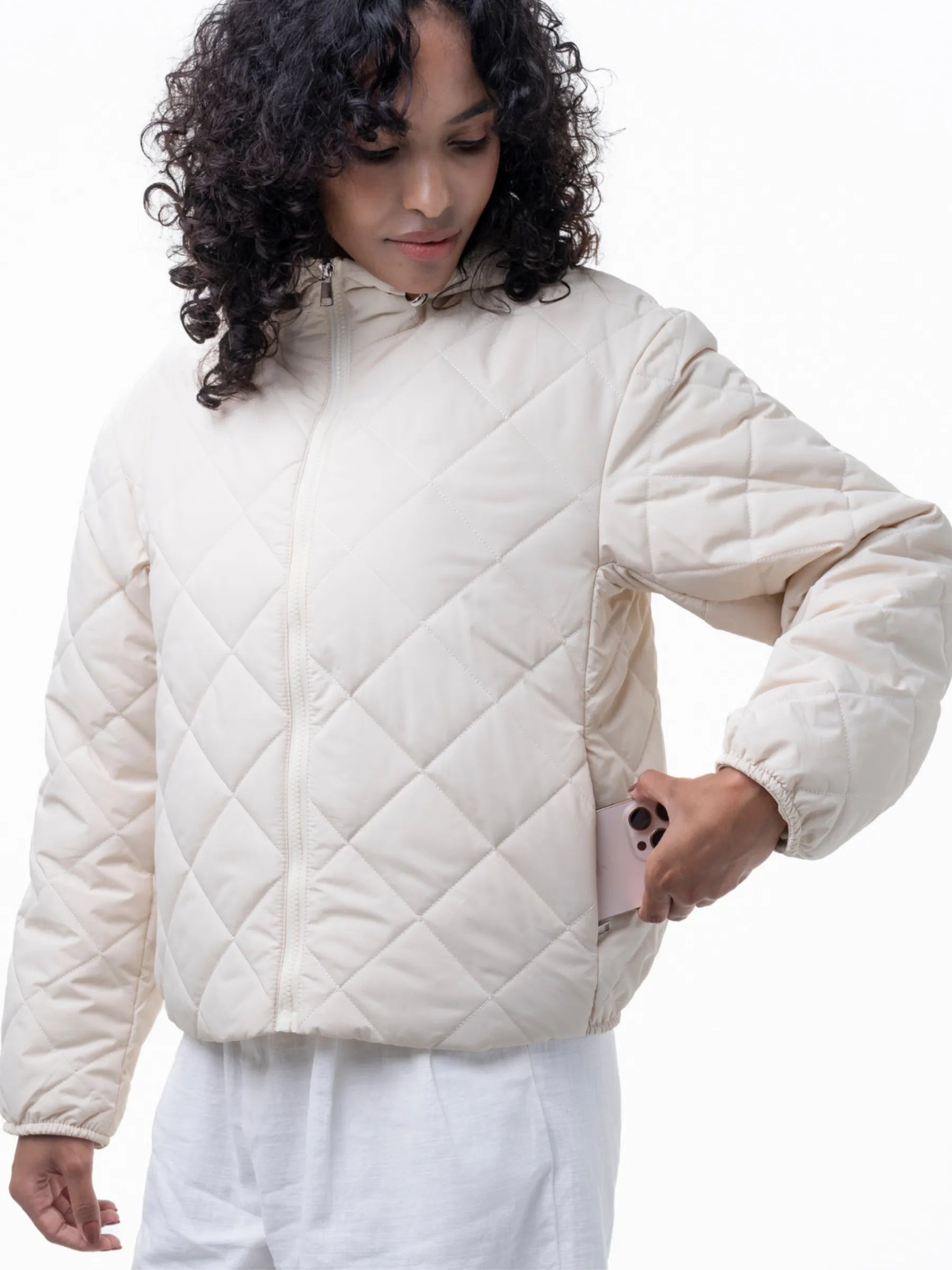 WarmCore™ Short Diamond Quilted Jacket - PUFFIT