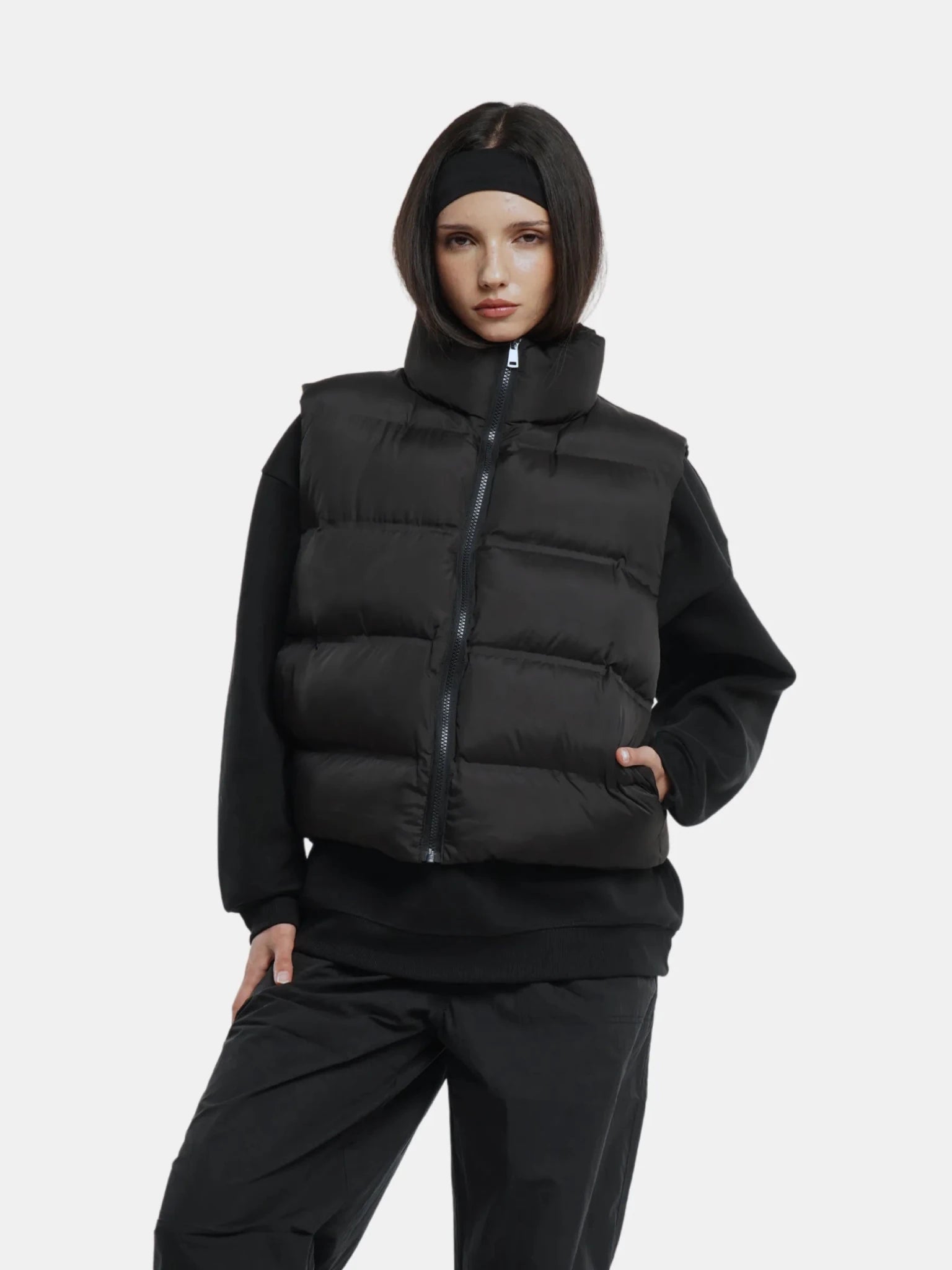 WarmCore™ Taped Seams Funnel Neck Puffer Gilet - PUFFIT