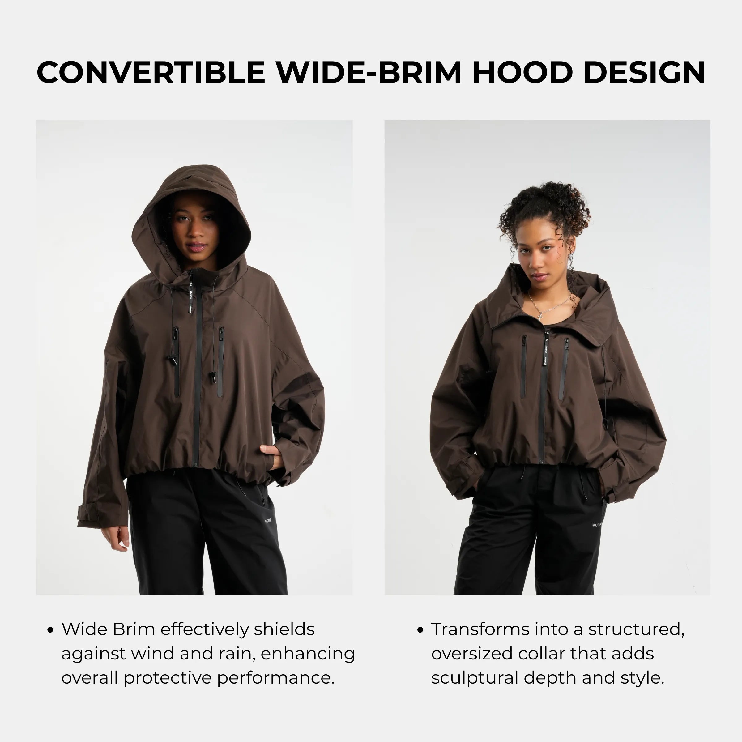 PUFFIT | STM-TEX™ One Size Short Oversized Rain Jacket