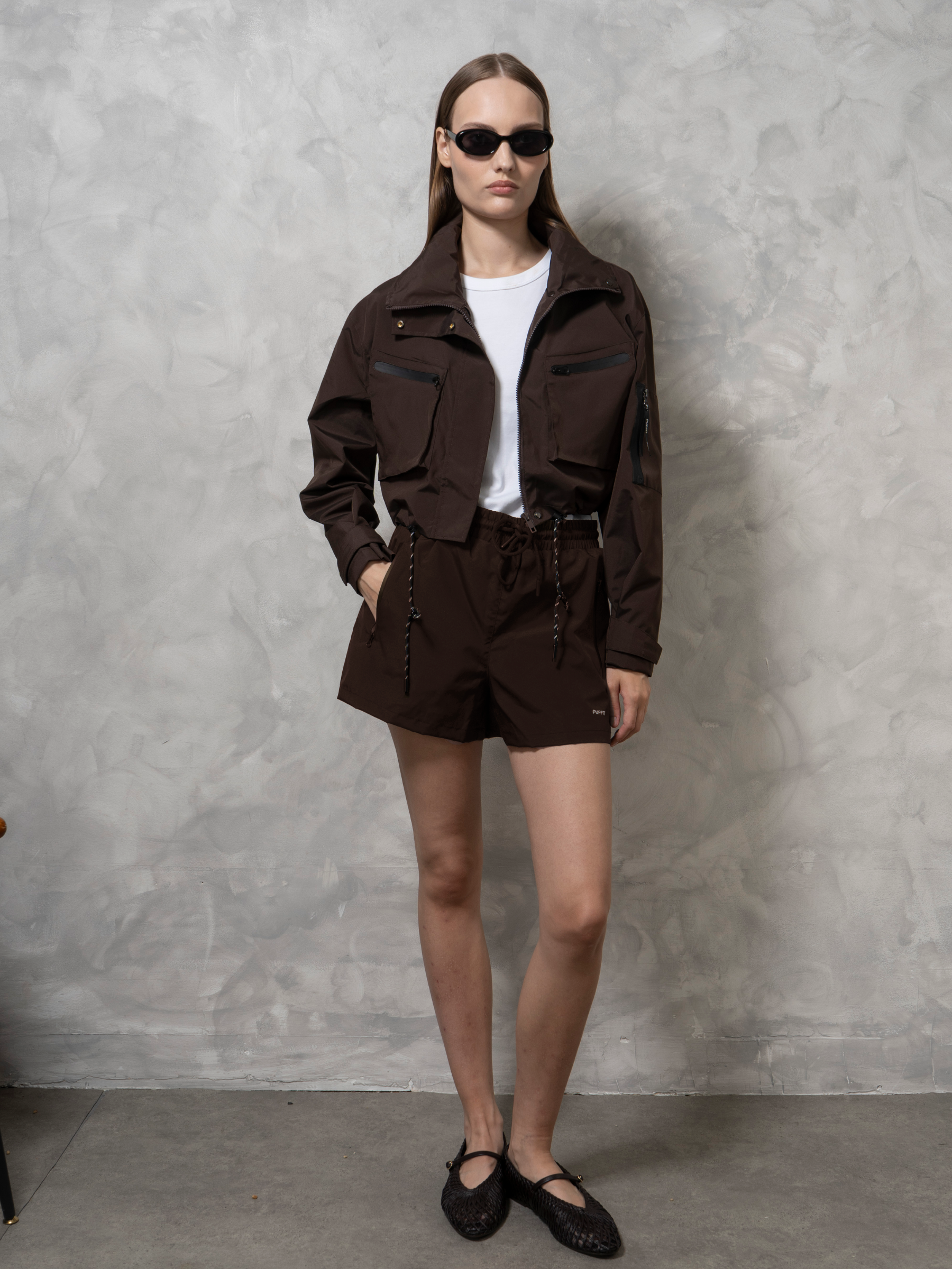 STM-TEX™ Summer Cropped Detached Hooded Rain Jacket