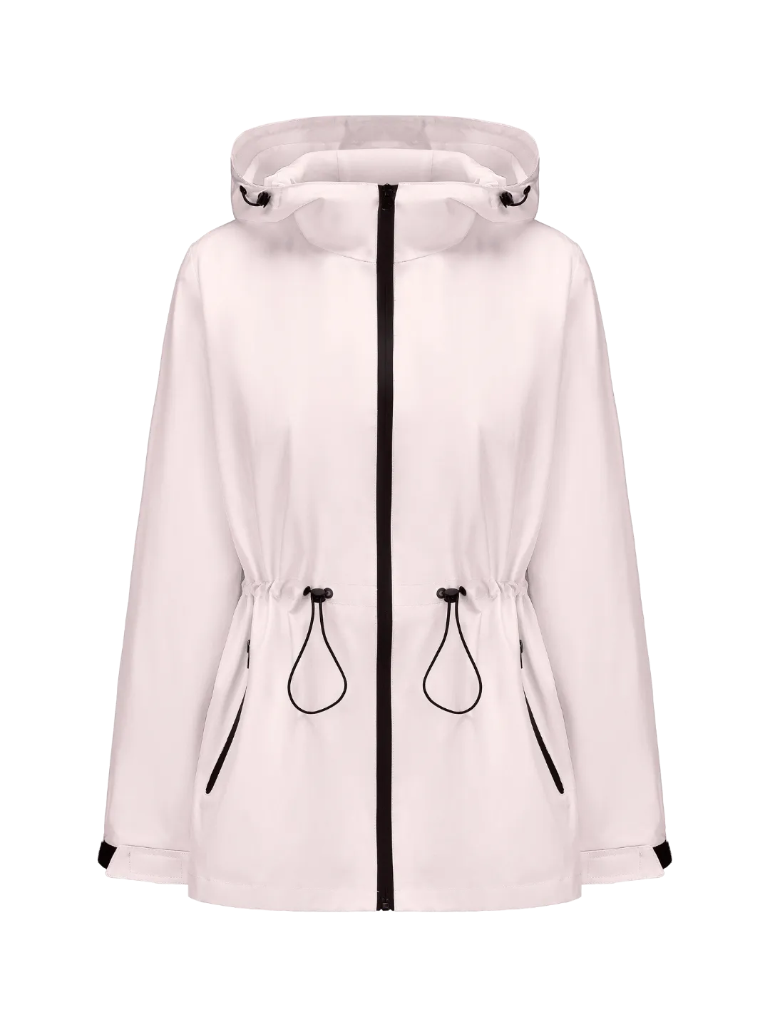 STM-TEX™  Waterproof Lightweight Hoodie Jacket Women's Warm Fall Full Zip Rain Coat Adjustable Waist