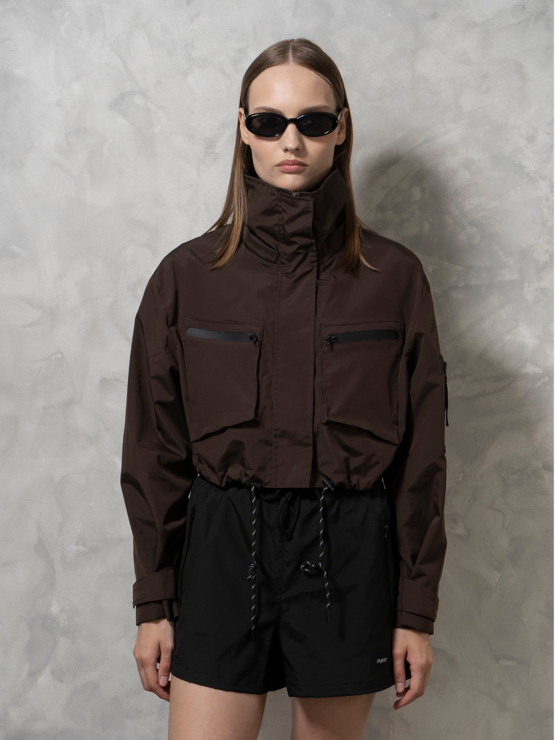 STM-TEX™ Summer Cropped Detached Hooded Rain Jacket