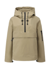 STM-TEX Waterproof Oversized Fall Hoodie Coat Warm Half Zip Rain Jacket