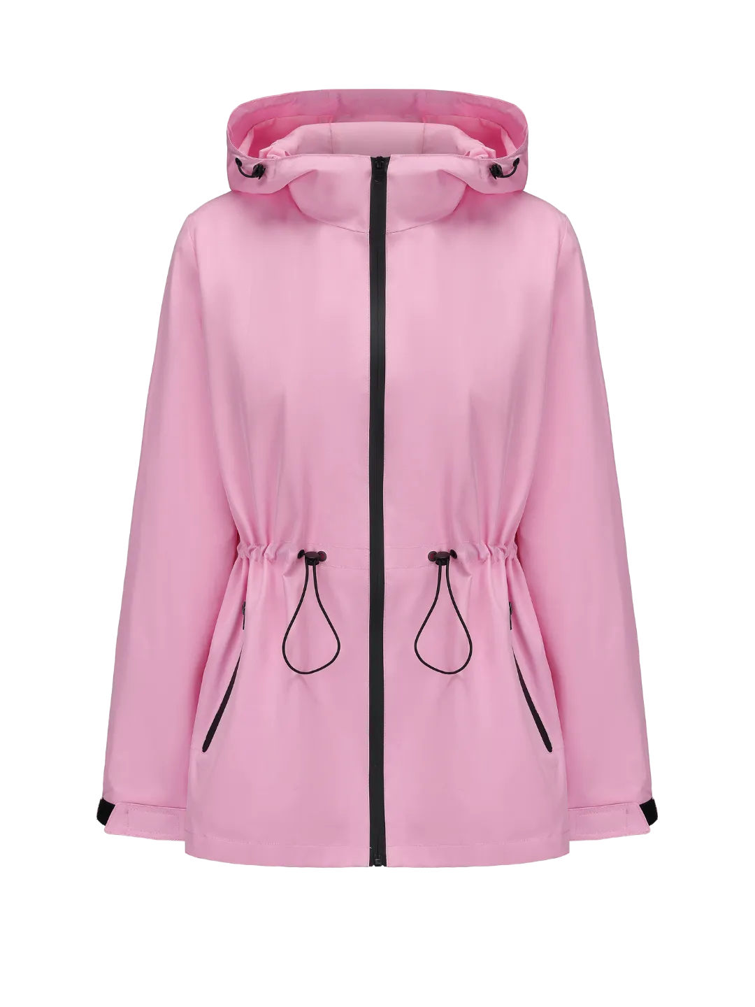 STM-TEX™  Waterproof Lightweight Hoodie Jacket Women's Warm Fall Full Zip Rain Coat Adjustable Waist