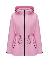 STM-TEX™  Waterproof Lightweight Hoodie Jacket Women's Warm Fall Full Zip Rain Coat Adjustable Waist