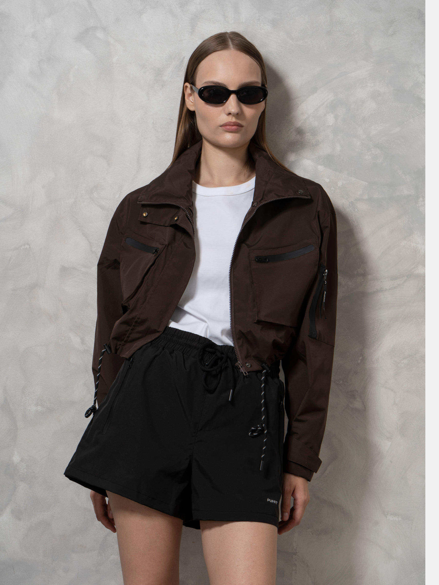STM-TEX™ Summer Cropped Detached Hooded Rain Jacket