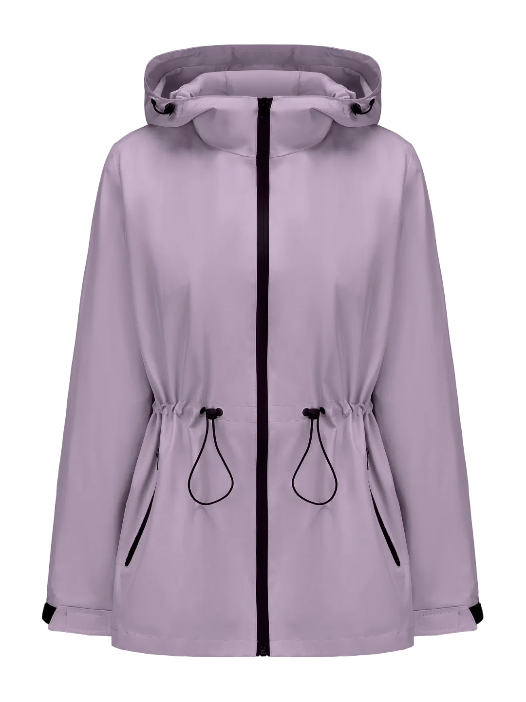 STM-TEX™  Waterproof Lightweight Hoodie Jacket Women's Warm Fall Full Zip Rain Coat Adjustable Waist