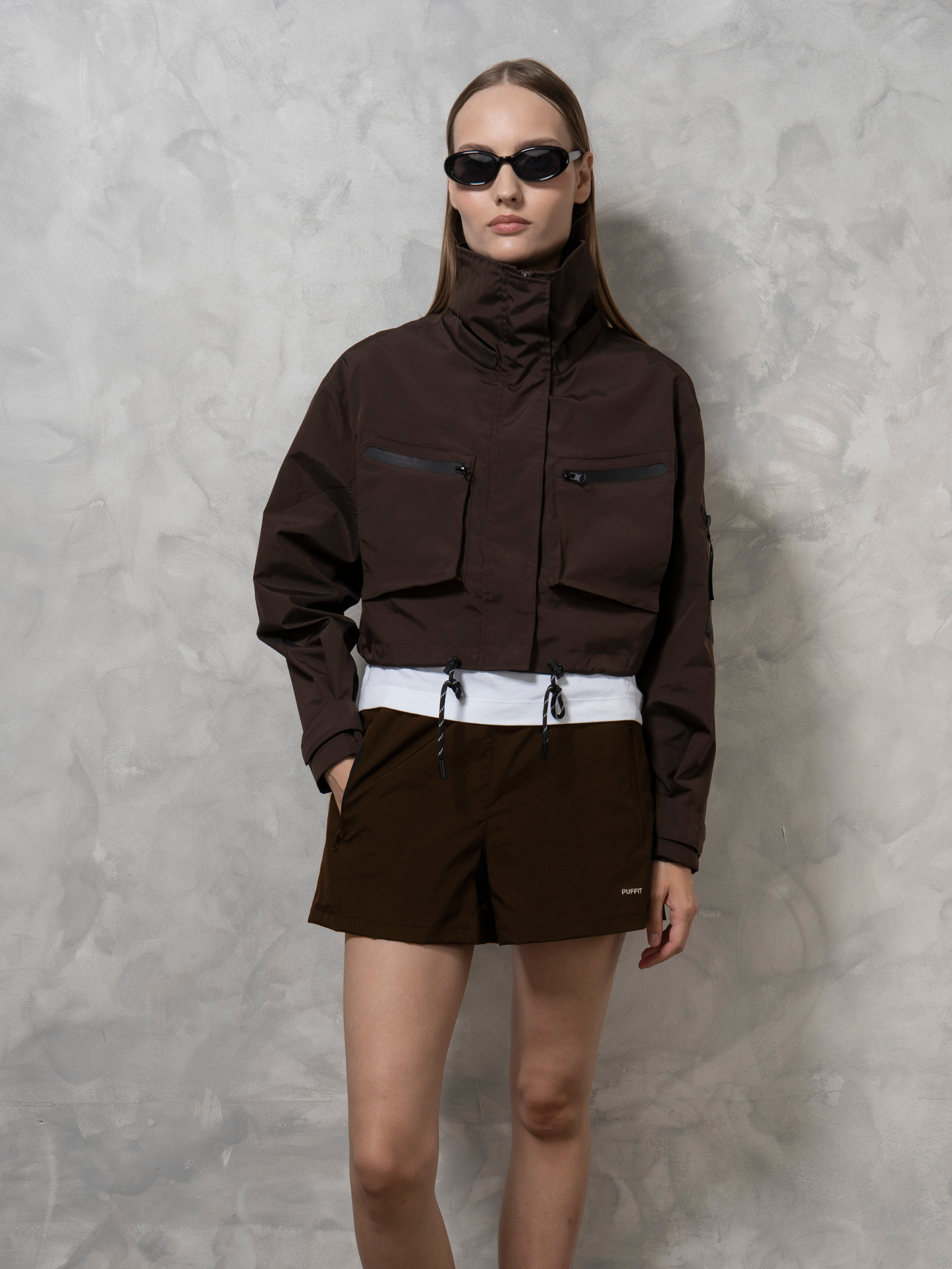 STM-TEX™ Summer Cropped Detached Hooded Rain Jacket