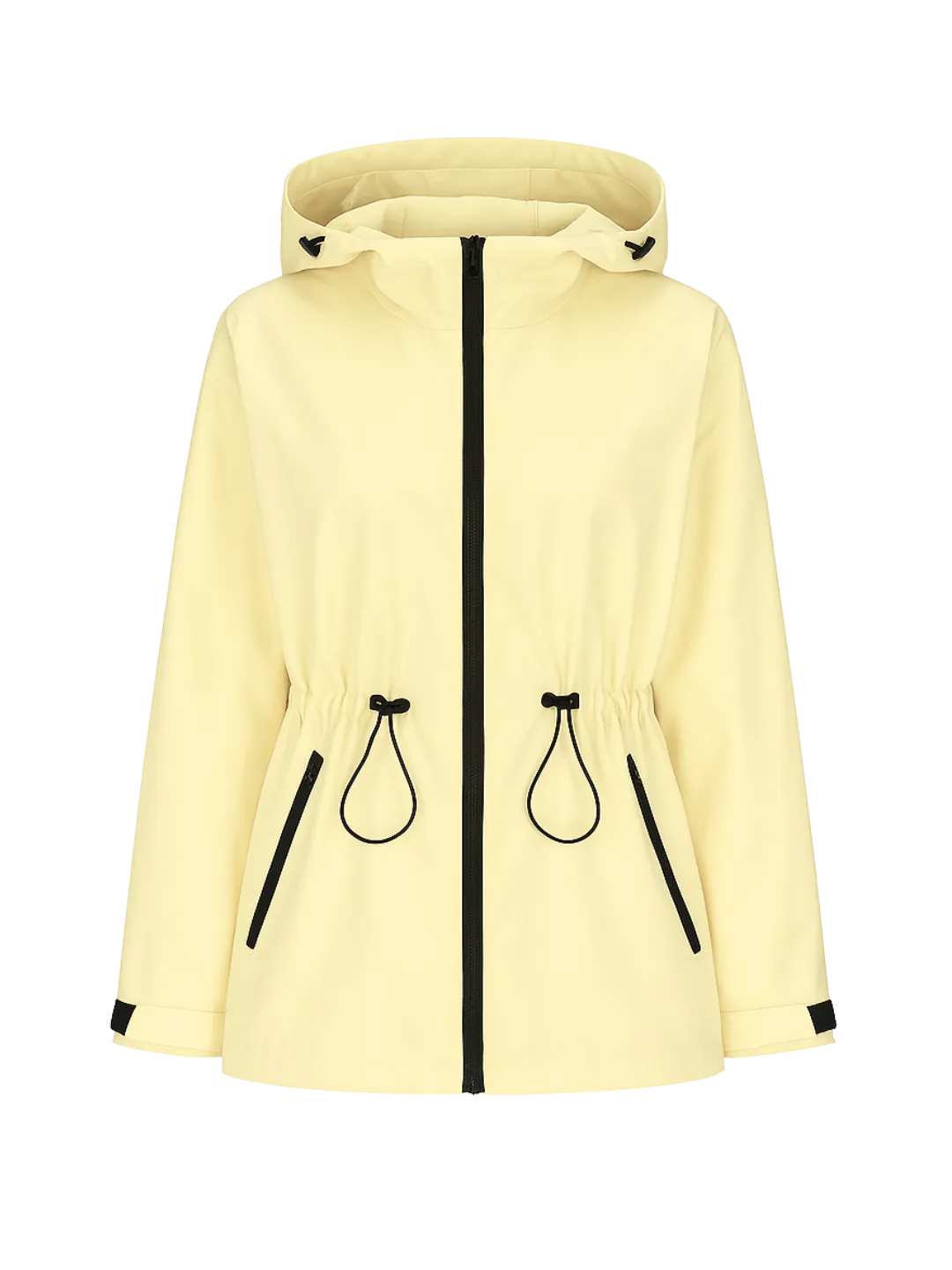 STM-TEX™  Waterproof Lightweight Hoodie Jacket Women's Warm Fall Full Zip Rain Coat Adjustable Waist