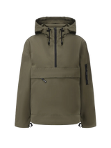 STM-TEX Waterproof Oversized Fall Hoodie Coat Warm Half Zip Rain Jacket