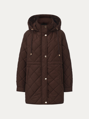 Lightweight Warm Quilted Jacket with a Cinched Waist