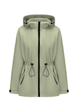 STM-TEX™  Waterproof Lightweight Hoodie Jacket Women's Warm Fall Full Zip Rain Coat Adjustable Waist