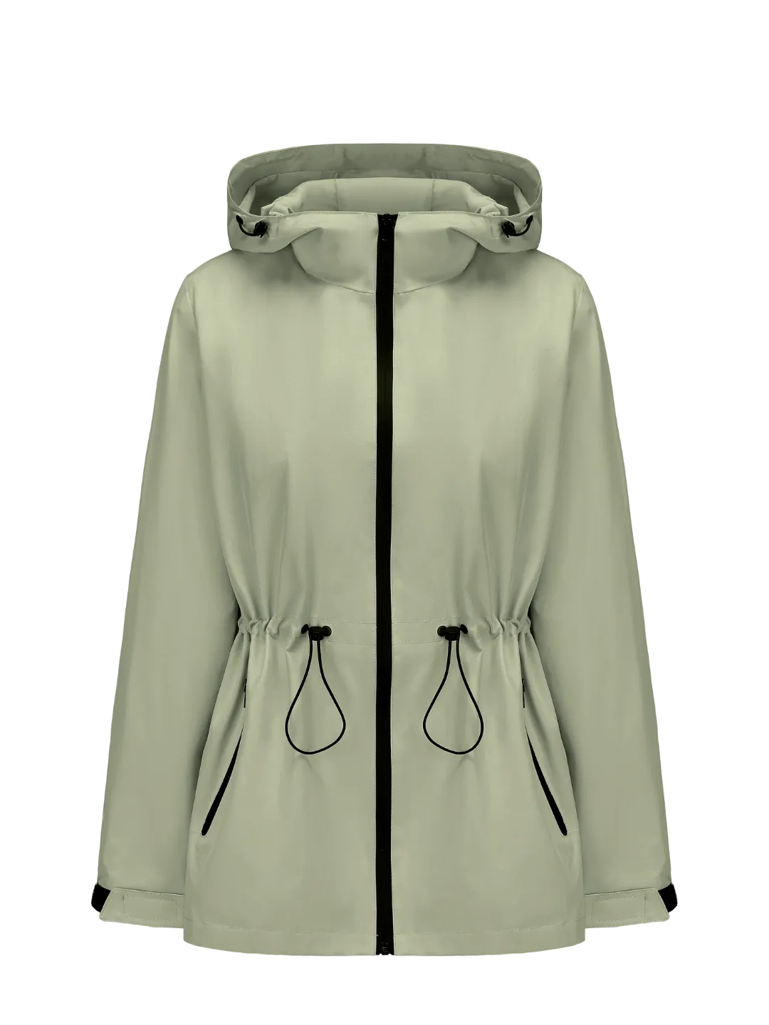 STM-TEX™  Waterproof Lightweight Hoodie Jacket Women's Warm Fall Full Zip Rain Coat Adjustable Waist