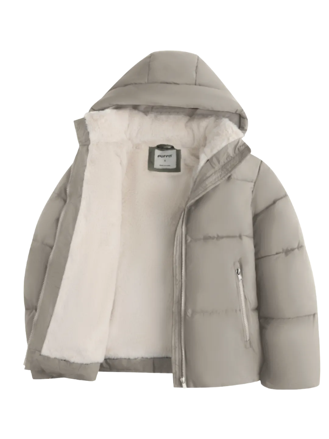 WarmCore™ Short Faux Fur Lined Puffer Jacket