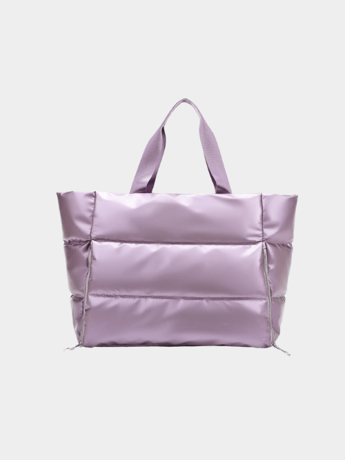 Selected Puffy Tote Bag Purple ONE SIZE