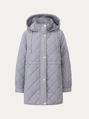 Lightweight Warm Quilted Jacket with a Cinched Waist