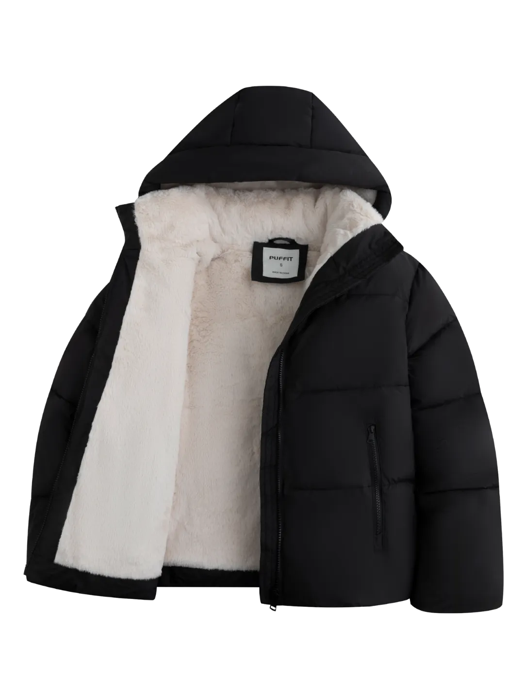 WarmCore™ Short Faux Fur Lined Puffer Jacket