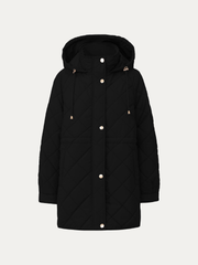 Lightweight Warm Quilted Jacket with a Cinched Waist