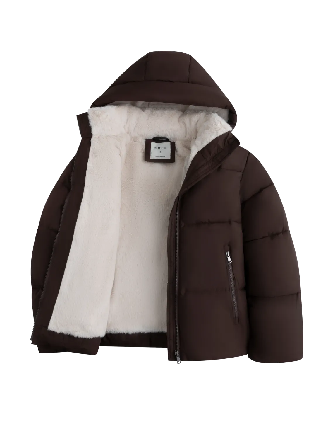 WarmCore™ Short Faux Fur Lined Puffer Jacket