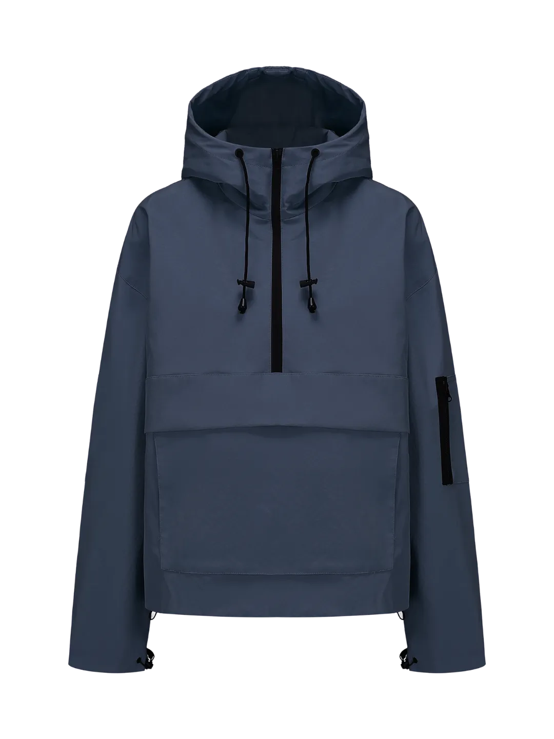 STM-TEX Waterproof Oversized Fall Hoodie Coat Warm Half Zip Rain Jacket