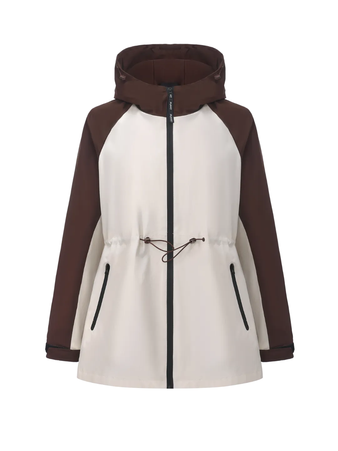 STM-TEX™  Waterproof Lightweight Hoodie Jacket Women's Warm Fall Full Zip Rain Coat Adjustable Waist