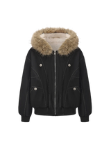 WarmCore™ Faux Fur Lined Water Repellent Bomber Jacket