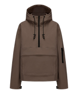 STM-TEX Waterproof Oversized Fall Hoodie Coat Warm Half Zip Rain Jacket