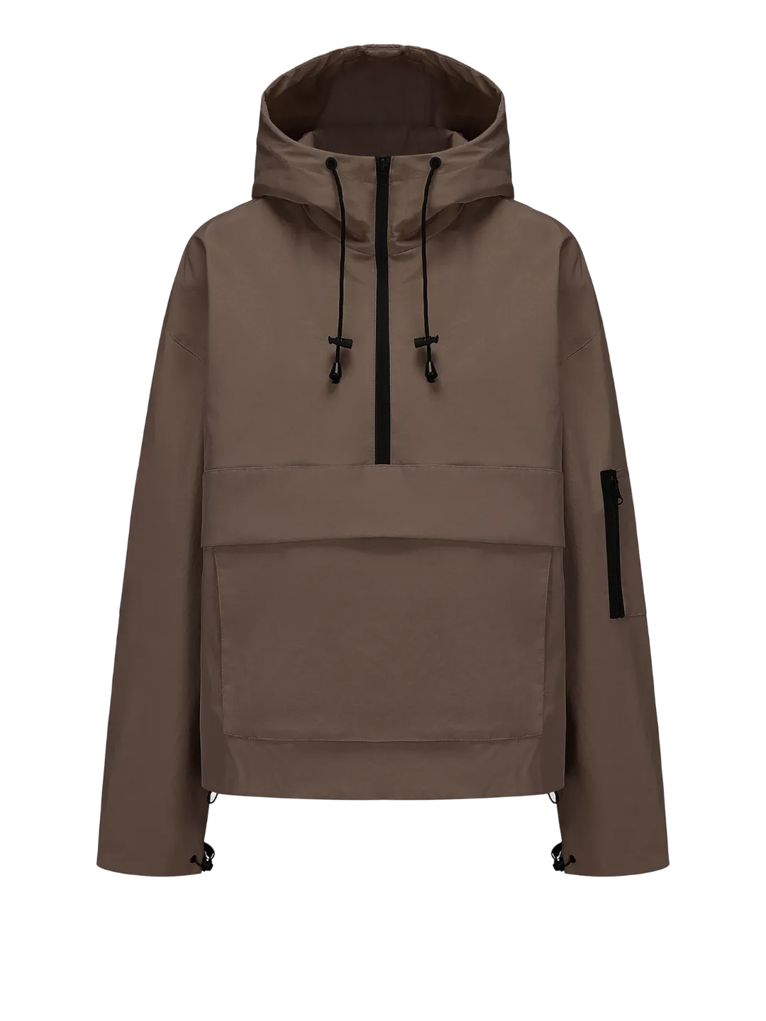 STM-TEX Waterproof Oversized Fall Hoodie Coat Warm Half Zip Rain Jacket