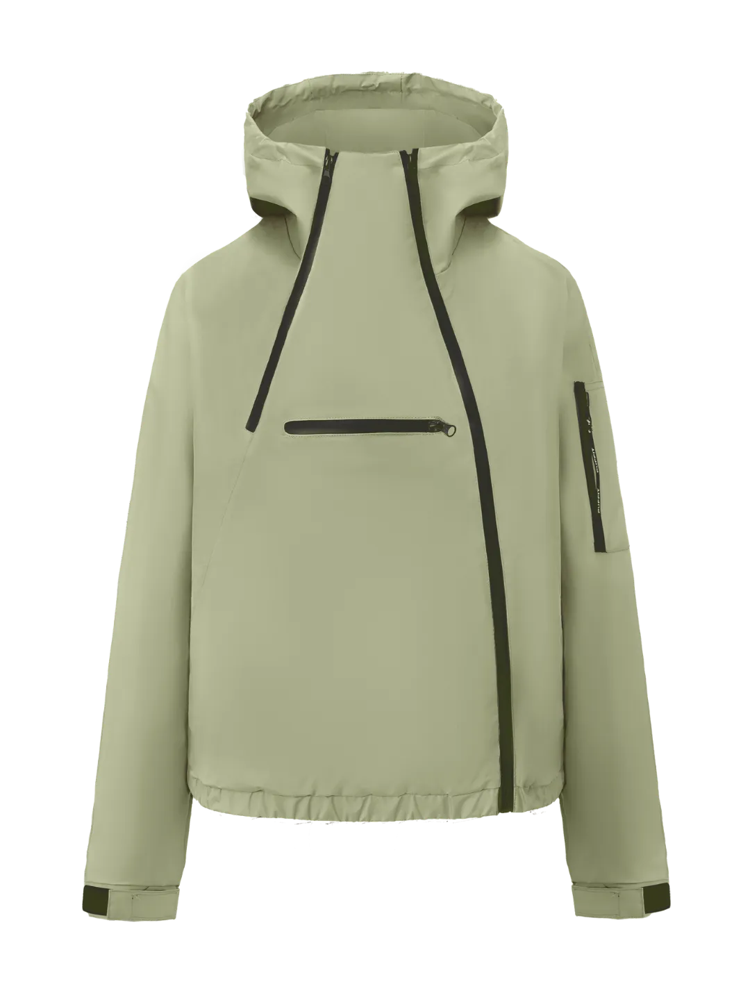 STM-TEX™ Short Asymmetric Zip Rain Hoodie