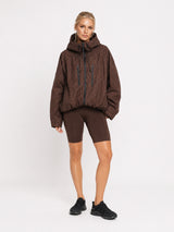 STM-TEX™ One Size Mocha Leopard Short Oversized Rain Jacket