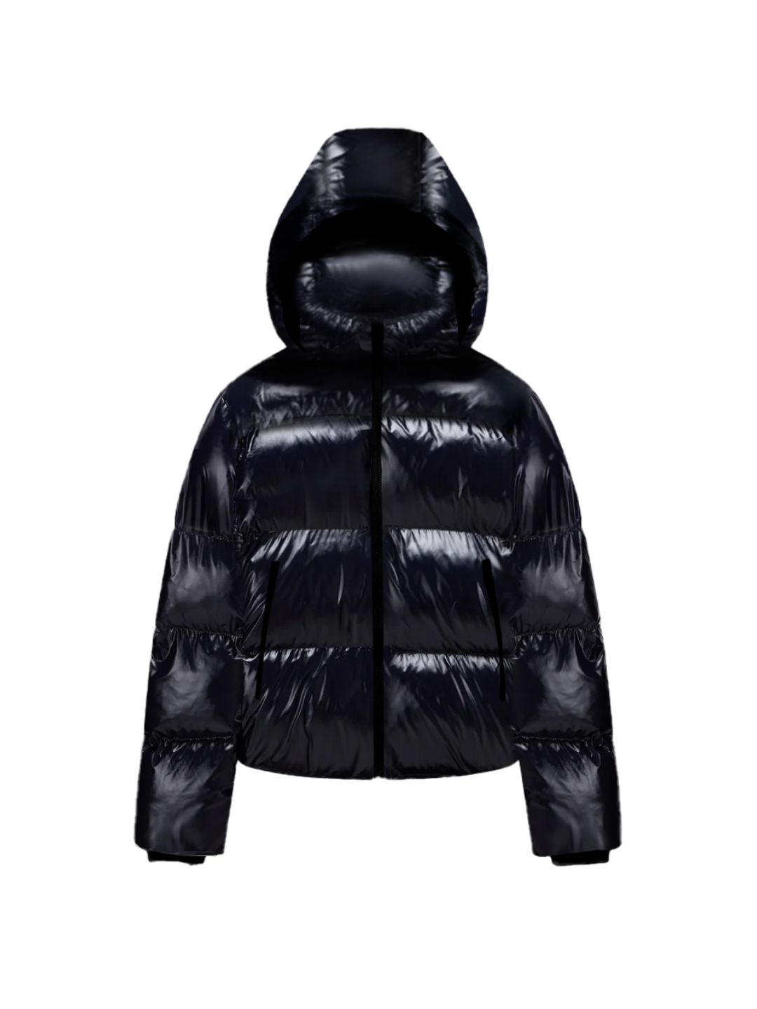 WarmCore™ Detachable Hood Puffer Jacket Shiny Black