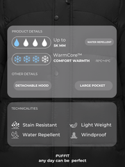 Lightweight Winter Coat with a Removable Hood