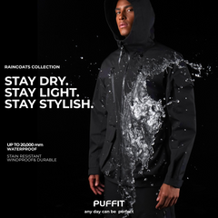 All-Weather Men's Raincoat with Multi-Pocket Design