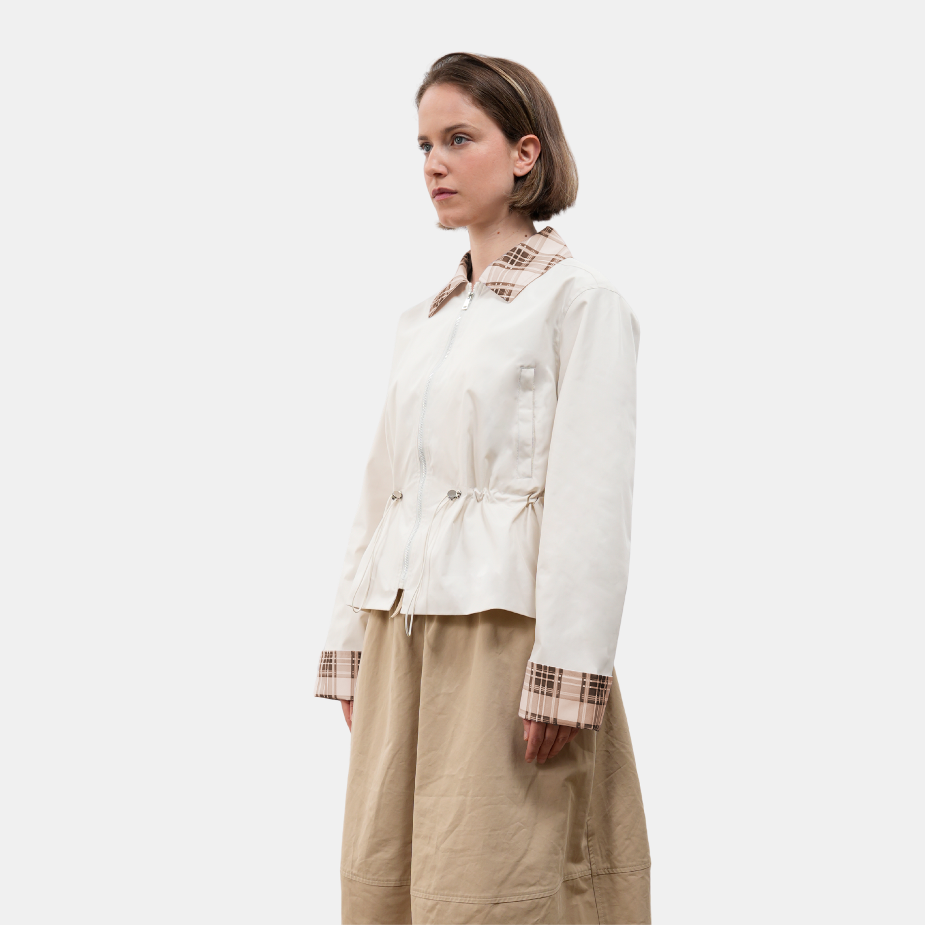 Effortless Style Summer Short Cinched Waist Barn Jacket