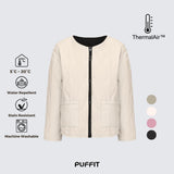 Women's Thin Round Neck Quilted Comfort Jacket