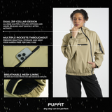 STM-TEX™ Short Asymmetric Zip Rain Hoodie