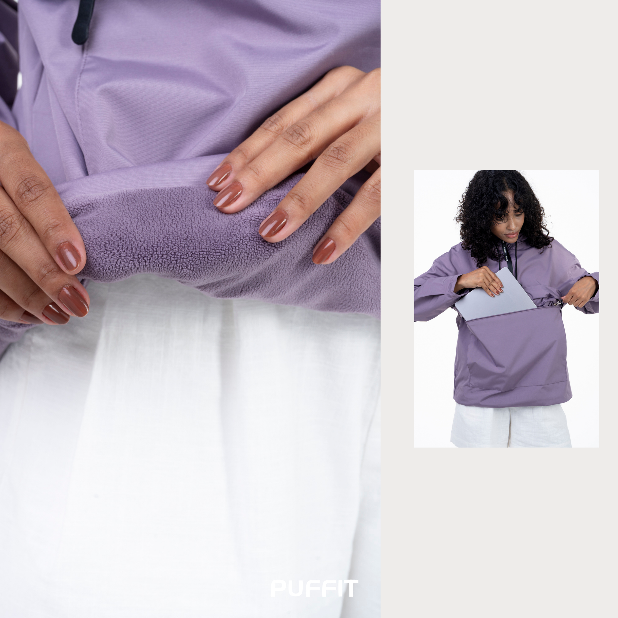 STM-TEX™ Fleece Lined Oversized Rain Hoodie