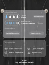 WarmCore™ Faux Fur Lined Water Repellent Bomber Jacket