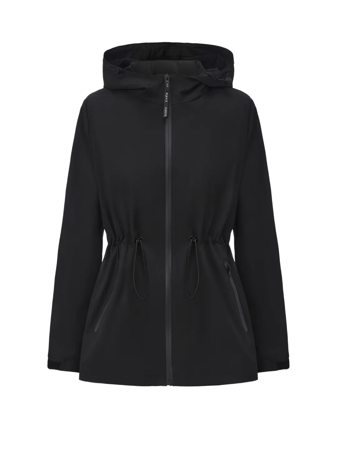 STM-TEX™  Waterproof Lightweight Hoodie Jacket Women's Warm Fall Full Zip Rain Coat Adjustable Waist