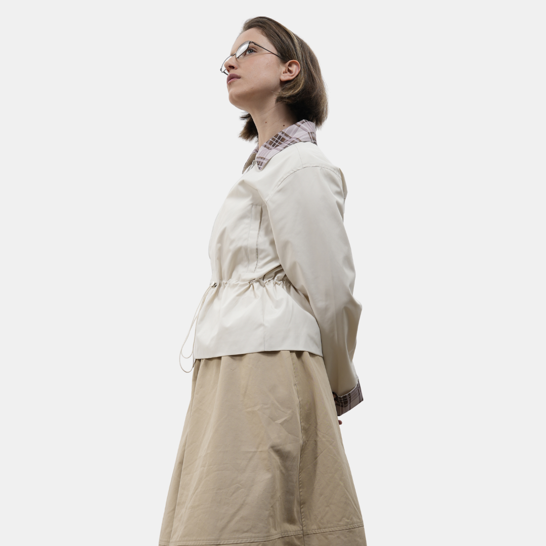 Effortless Style Summer Short Cinched Waist Barn Jacket