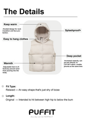 Winter Warmer  Hooded Puffer Gilet Splashproof