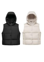 Winter Warmer  Hooded Puffer Gilet Splashproof